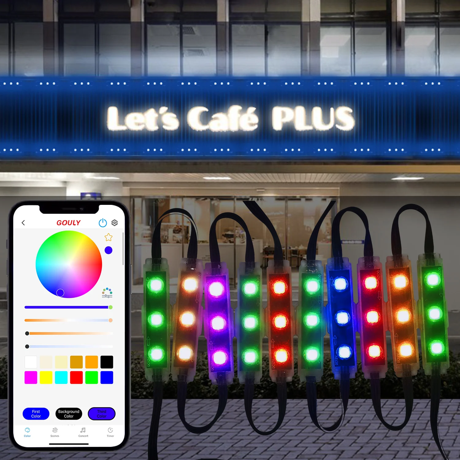 Outdoor Waterproof IP68 Smart RGB 3Leds Module Light